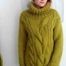 Cable Stitch Maxi Sweater No.12 | Erika Knight